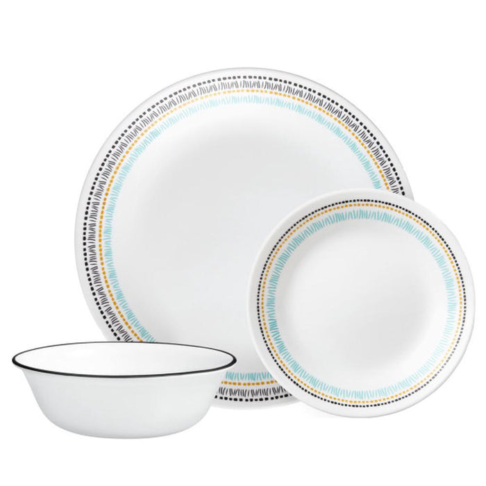 Corelle Paloma 12pc Dinnerware Plate Bowl Set