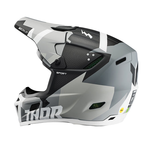 Helmet S25 Thor Mx Reflex Sport Carbon Brave Grey/White Large