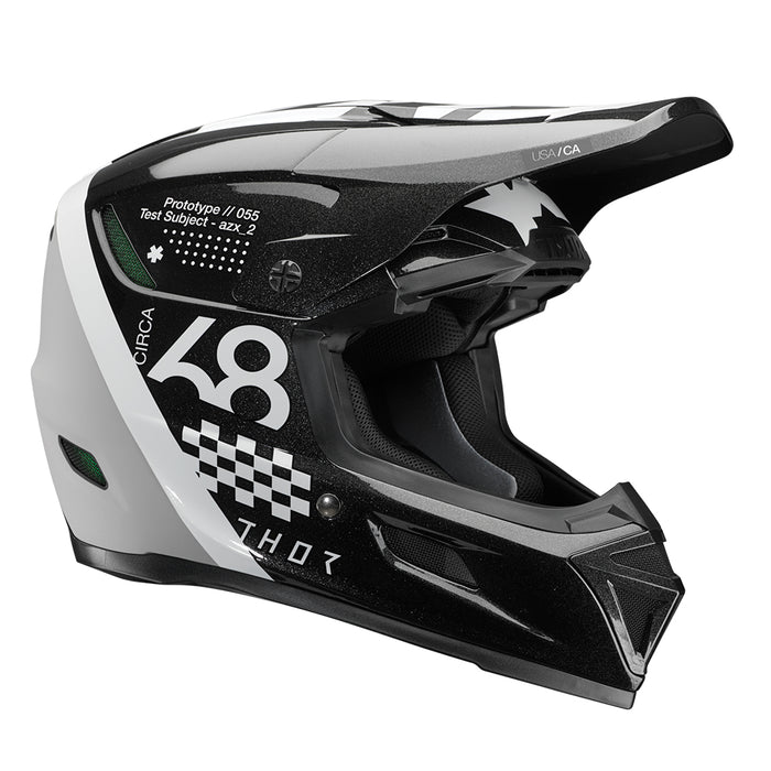 Helmet S25 Thor Mx Reflex Sport Composite Riot Black/White Large