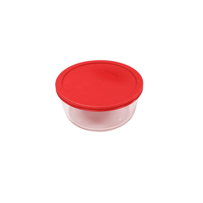 Pyrex Simply Store 2 Cup Round Container with Red Lid