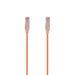 DYNAMIX 1m Cat6A 10G Orange Ultra-Slim Component Level UTP Patch Lead (30AWG) wi