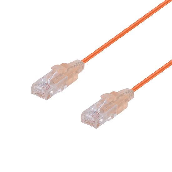 DYNAMIX 0.5m Cat6A 10G Orange Ultra-Slim Component Level UTP Patch Lead (30AWG)