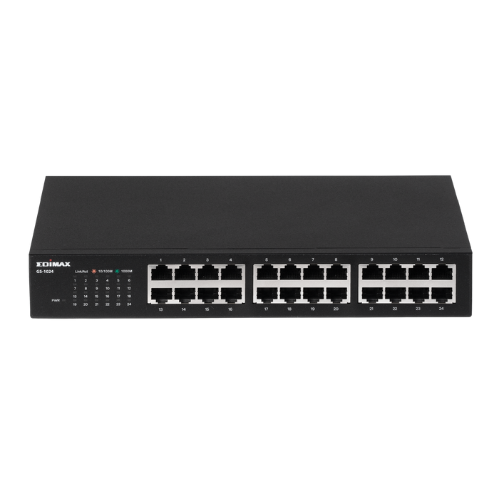 EDIMAX 24 Port Gigabit Rack-Mount Unmanaged Switch. High-Speed Networking and Ju