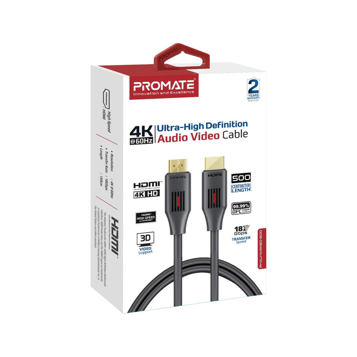 PROMATE 5m Ultra-High Definition (UHD) 2.0 HDMI Cable. Supports 4K@60Hz (4096x21