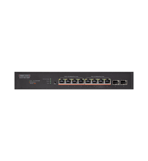 EDGECORE 10 Port Lite L2 Smart Gigabit Web Managed PoE Switch with 8 PoE Ports (