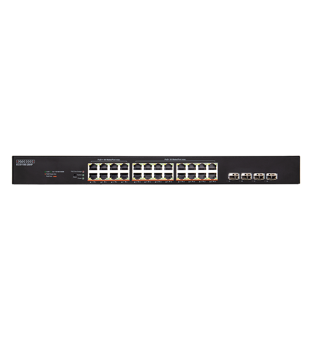 EDGECORE 28 Port Lite L2 Smart Gigabit Web Managed PoE Switch with 24 PoE Ports