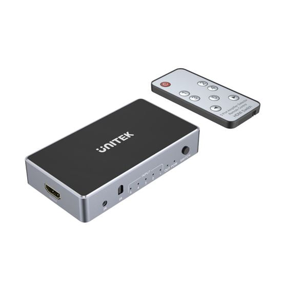 UNITEK 5-In-1-Out 4K HDMI 1.4b Switch. Supports up to 4K@30Hz (UHD) resolution (