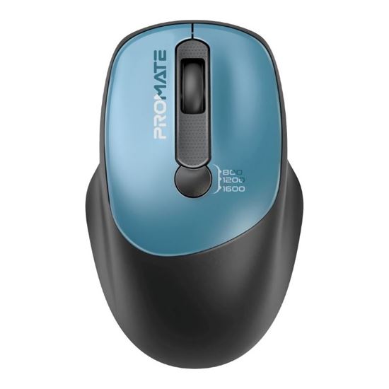 PROMATE EZGrip Ambidextrous Ergonomic Wireless Mouse. 800/1200/1600Dpi, Easy Plu