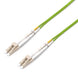 DYNAMIX 30M 50u LC/LC OM5 Fibre Lead (Duplex, Multimode) Lime Green LSZH Jacket.