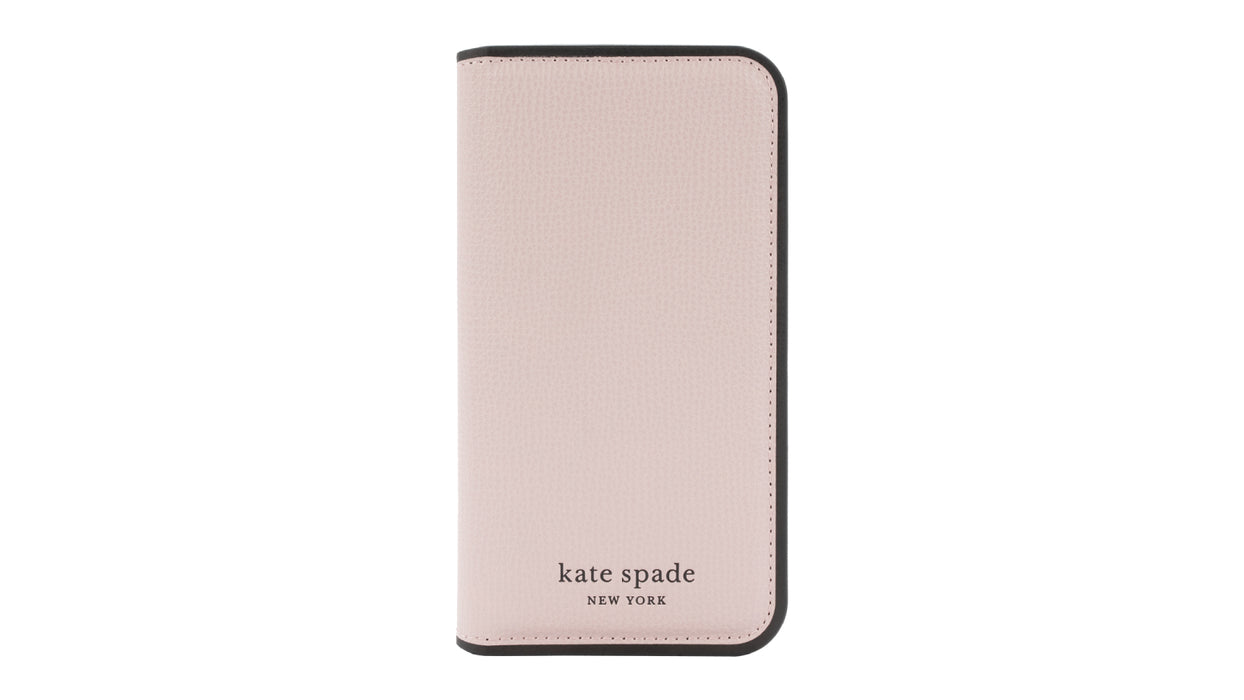 Kate Spade New York Folio Wallet Case for iPhone 14 Pro - Pale Vellum KSNY