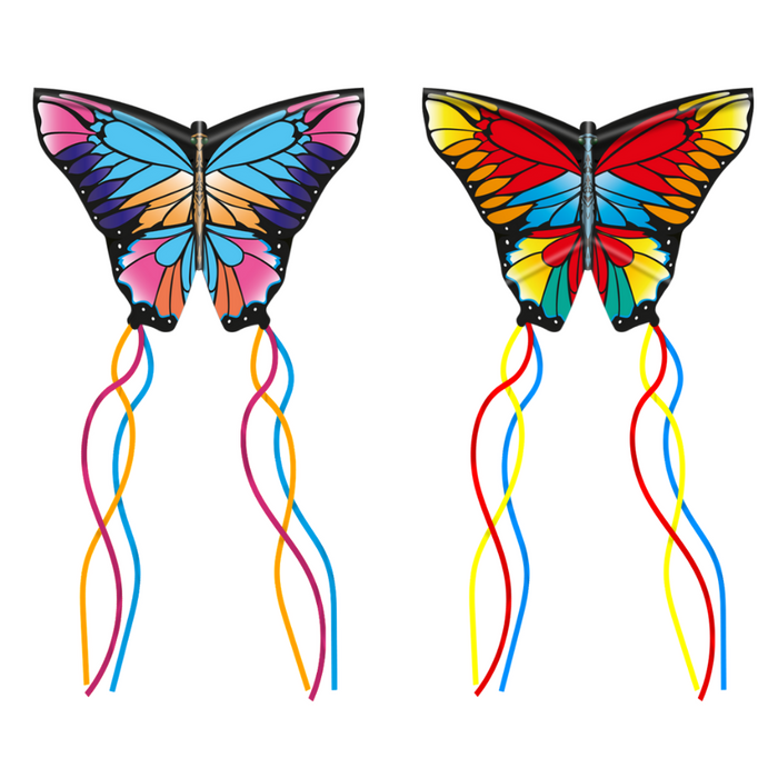 KITE'S READY 2 FLY - POP UP BUTTERFLY (2 ASST COLOR) - PATENTED POPUP SYSTEM-BLU