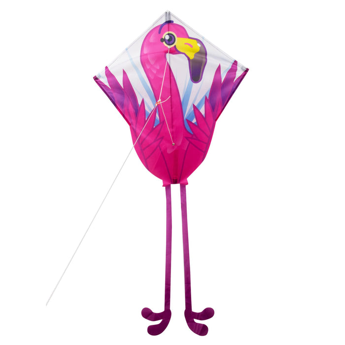 KITE'S READY 2 FLY - POP UP NYLON DIAMOND - FLAMINGO - PATENTED POPUP SYSTEM- KI