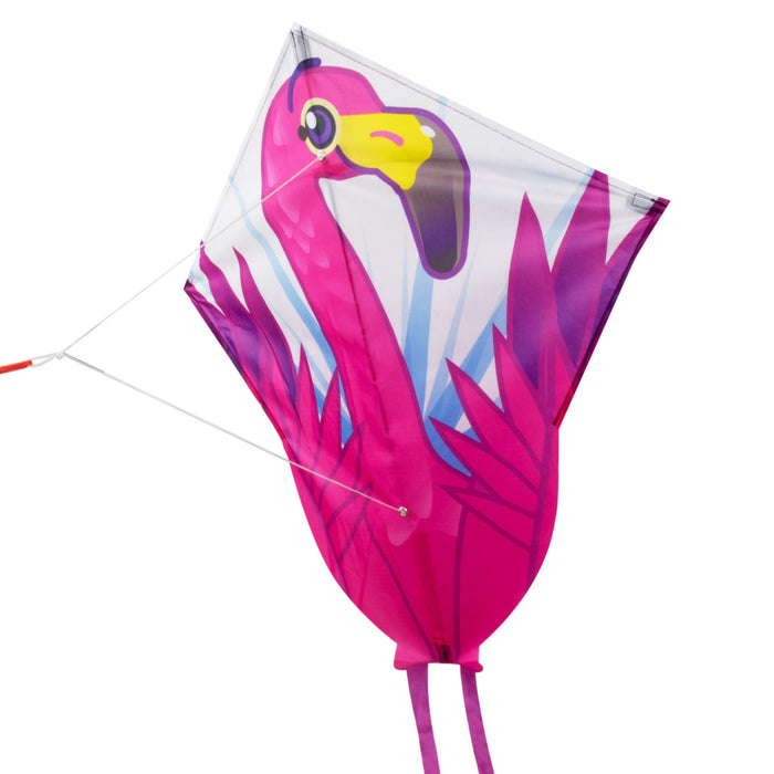 KITE'S READY 2 FLY - POP UP NYLON DIAMOND - FLAMINGO - PATENTED POPUP SYSTEM- KI