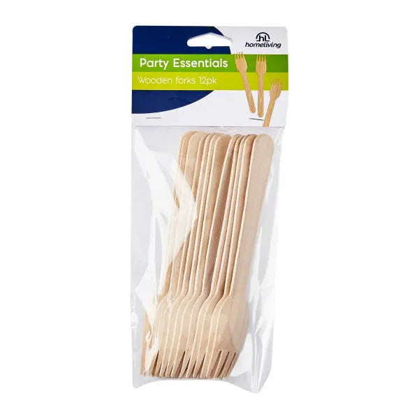 Homeliving Wooden Forks 12pk