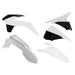 PLASTICS KIT RTECH FRONT &amp; REAR FENDERS WHITE RADIATOR SHROUDS