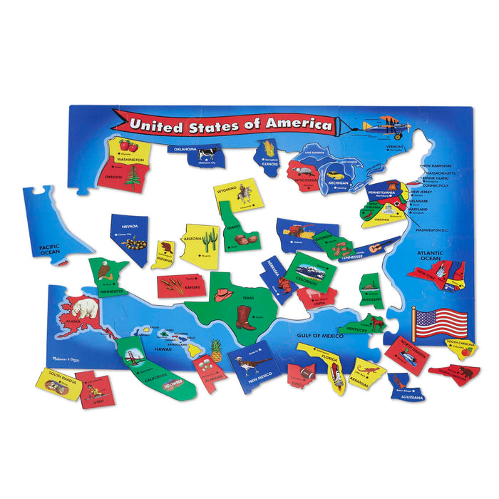 U.S.A. Map Floor Puzzle - 51 Pieces