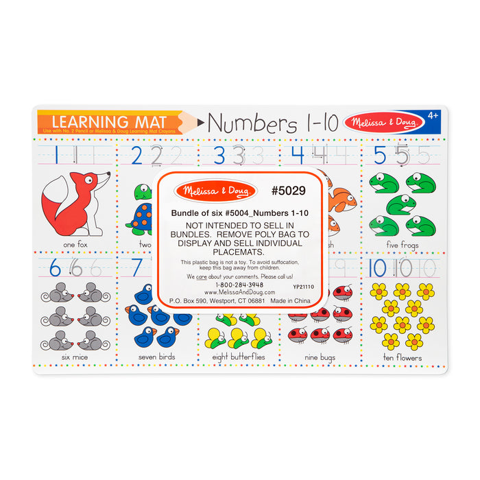 Numbers 1-10 Write-A-Mat (Bundle of 6)