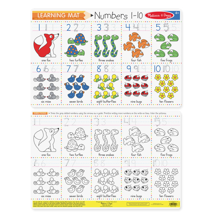 Numbers 1-10 Write-A-Mat (Bundle of 6)