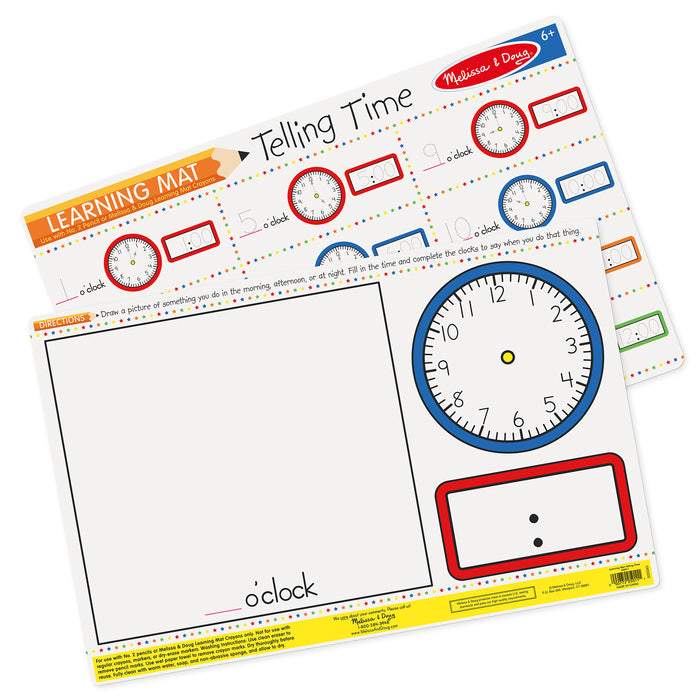 Telling Time Write-A-Mat (Bundle of 6)