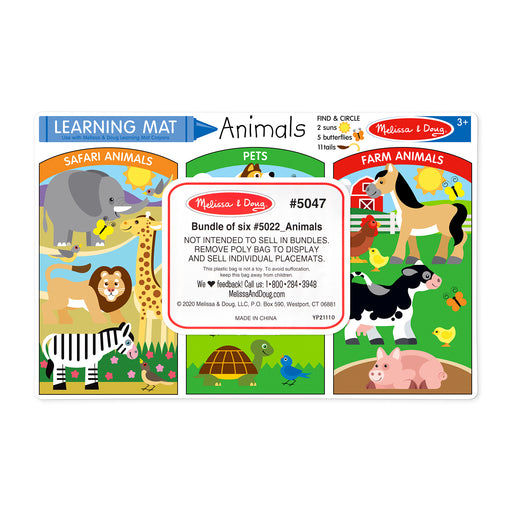 Animals Learning Mat (Bundle of 6)