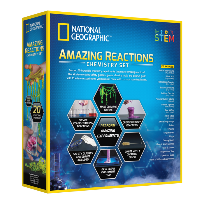 National Geographic Amazing Reactions Chemistry Set