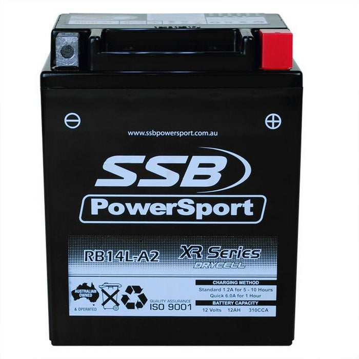 Motorcycle motorbike battery (YB14L-A2) AGM 12V 12AH 310CCA BY SSB