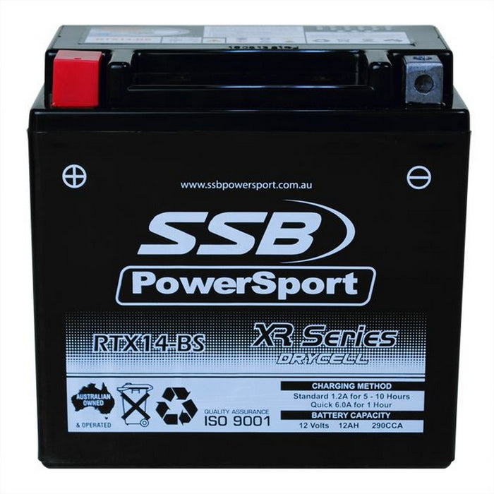 Motorcycle motorbike battery (YTX14-BS) AGM 12V 12AH 290CCA SSB