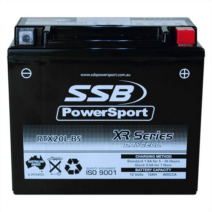 Motorcycle motorbike battery (YTX20L-BS) AGM 12V 18AH 400CCA BY SSB