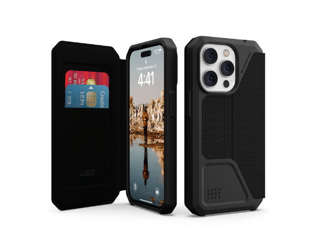 UAG Metropolis - Case iPhone 14 Pro - Kevlar Black