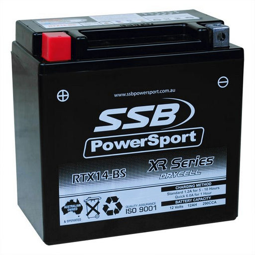 Motorcycle motorbike battery (YTX14-BS) AGM 12V 12AH 290CCA SSB