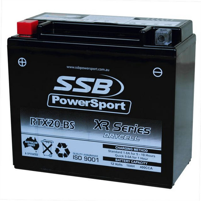 Motorcycle motorbike battery (YTX20-BS) AGM 12V 18AH 400CCA BY  SSB