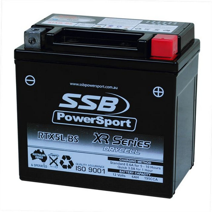 Motorcycle motorbike battery (YTX5L-BS) AGM 12V 6AH 195CCA BY SSB