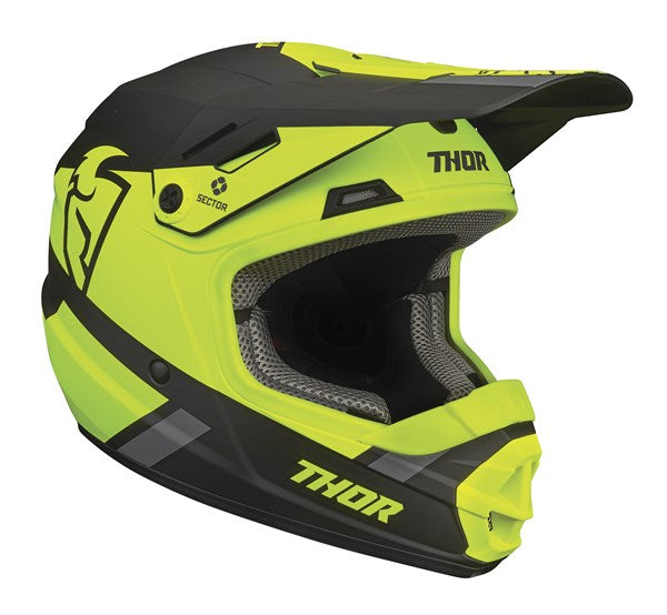 HELMET S21Y & S22Y THOR MX SECTOR SPLIT YOUTH MIPS ACID BLACK SMALL