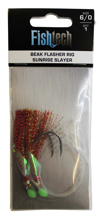 Fishtech 6/0 Beak Economy Flasher Rig - Sunrise Slayer