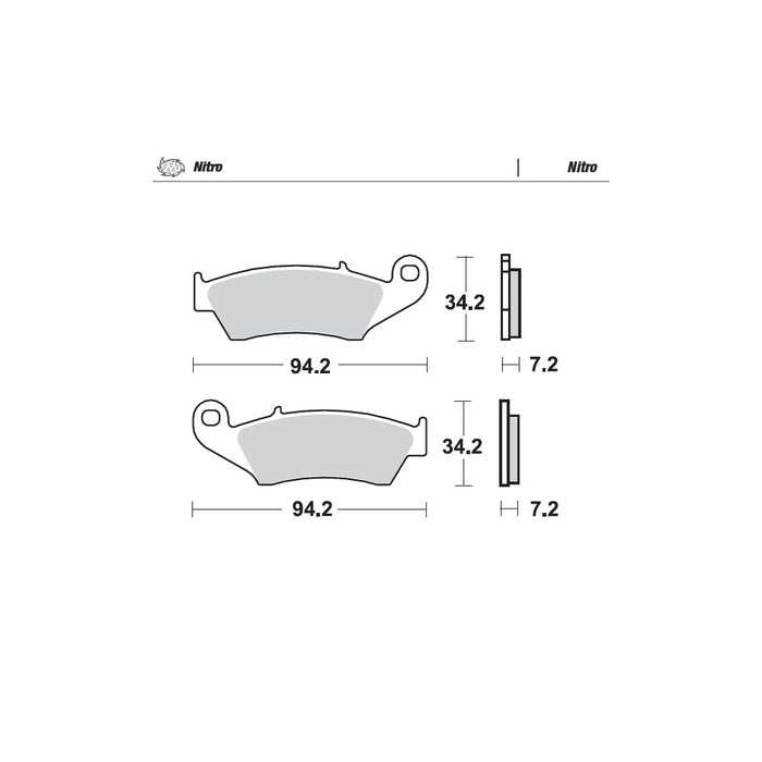 Brake Pads Front Moto Master Nitro Sport Aprila Beta Gas Gas Honda Kawasaki Suzu