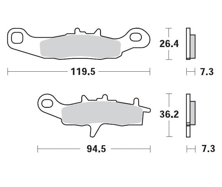 BRAKE PADS FRONT MOTO MASTER FOR HUSQVARNA KAWASAKI SUZUKI