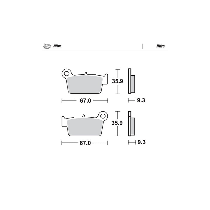 Brake Pads Rear Moto Master Nitro Aprilia Beta Gas Gas Kawasaki Suzuki Tm Racing