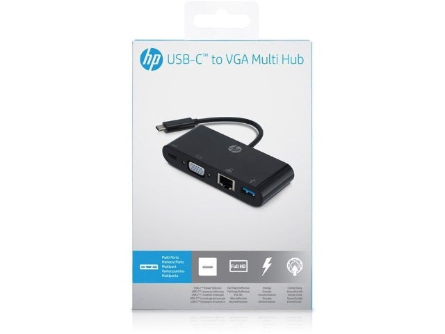 HP USB C to VGA / USB C USB-C / USB A / LAN Hub