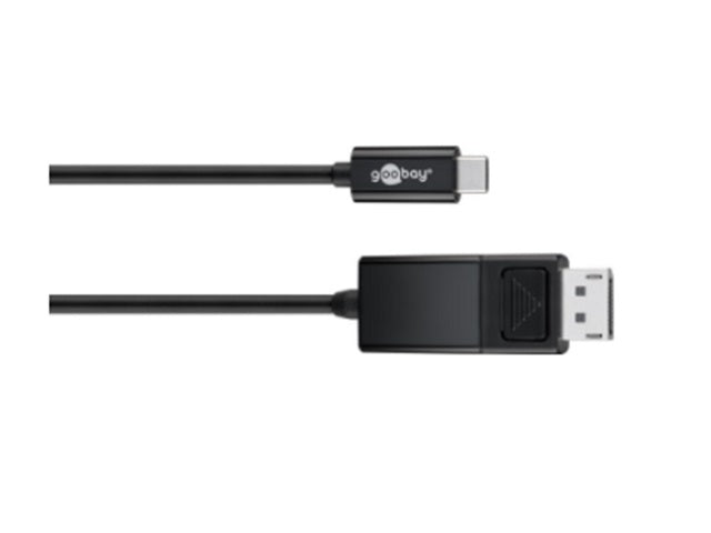 Goobay USB-C DisplayPort Display Port adaptor cable (4k 60 Hz) black 1.20m