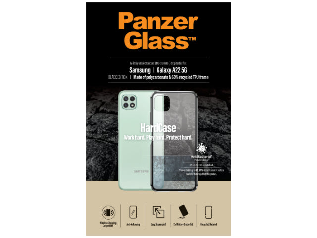 PanzerGlass Hard Case Samsung Galaxy A22 5G, Shiny Black AB