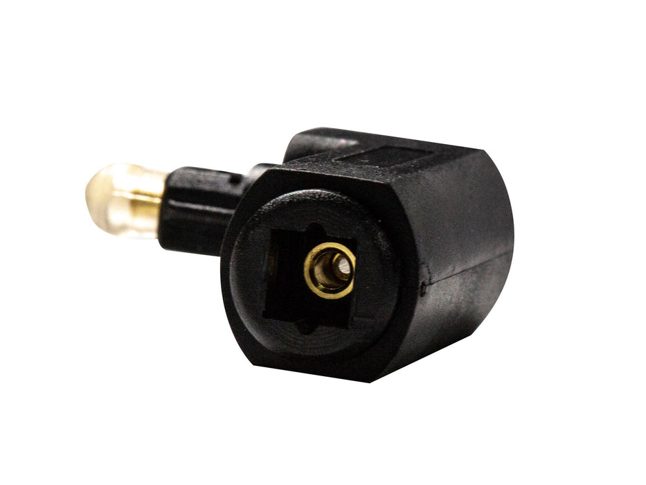 DYNAMIX TosLink Right Angled Fibre Optic Audio Male Female Adapter.