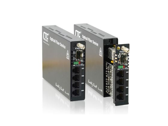 CTC UNION Multi Channel POTS Over Fibre Converter. FXO connects to PBX. Extend t