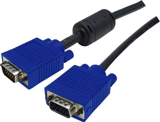 DYNAMIX 5m VESA DDC VGA Extension Cable Moulded. HDDB15 M/F Coaxial Shielded