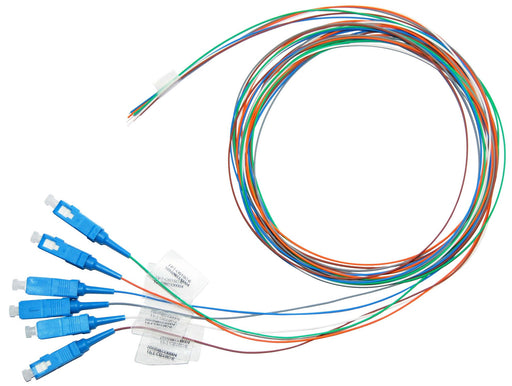 DYNAMIX 2M SC Pigtail G657A1 6 Pk Colour Coded, 900um Single-mode Fibre