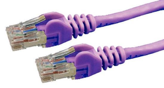 DYNAMIX 3m Cat6 Purple UTP Patch Lead (T568A Specification) 250MHz 24AWG Slimlin