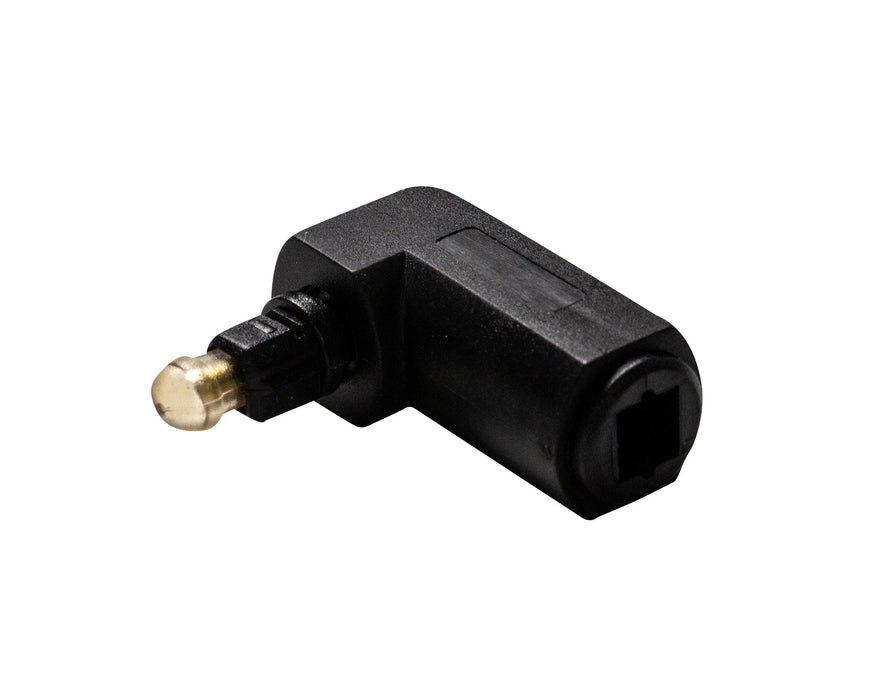 DYNAMIX TosLink Right Angled Fibre Optic Audio Male Female Adapter.