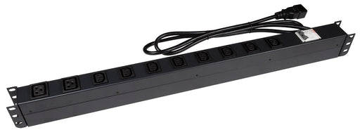 DYNAMIX 10 Outlet Vertical Power Rail (8x 10A IEC C13 & 2x 16A IEC C19). with 6K