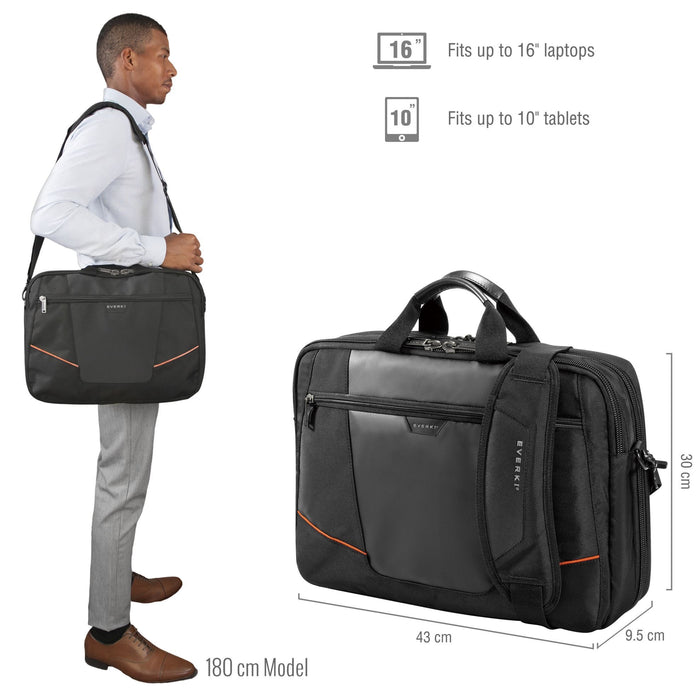 EVERKI Flight Laptop Briefcase 16'' , Checkpoint friendly design, Felt-lined iPa