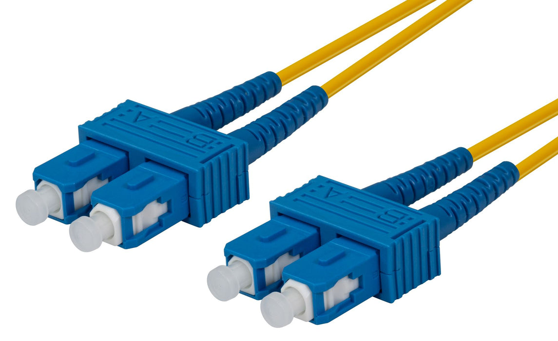 DYNAMIX 2M 9u SC/SC Duplex Single Mode G657A1 Bend Insensitive Fibre Lead Yellow