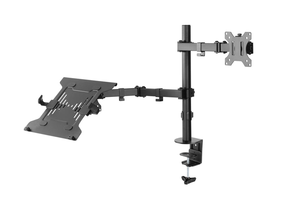 BRATECK Universal Adjustable Laptop & Monitor Holder Desk Stand. Detachable VESA